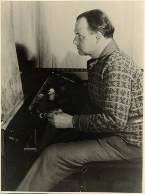 Paul Klee vor der Staffelei 1926