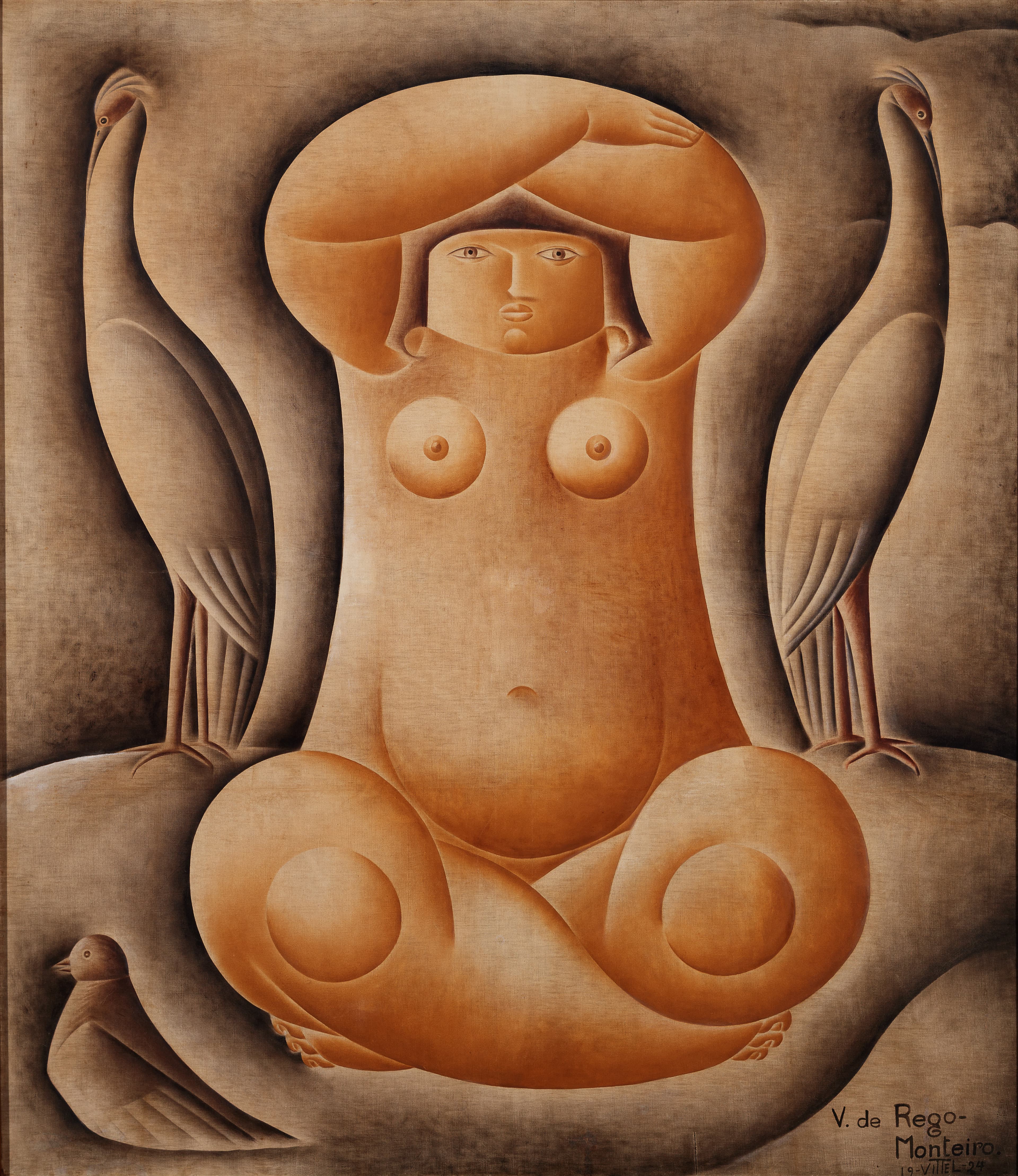 Vicente do Rego Monteiro, Mulher sentada, 1924